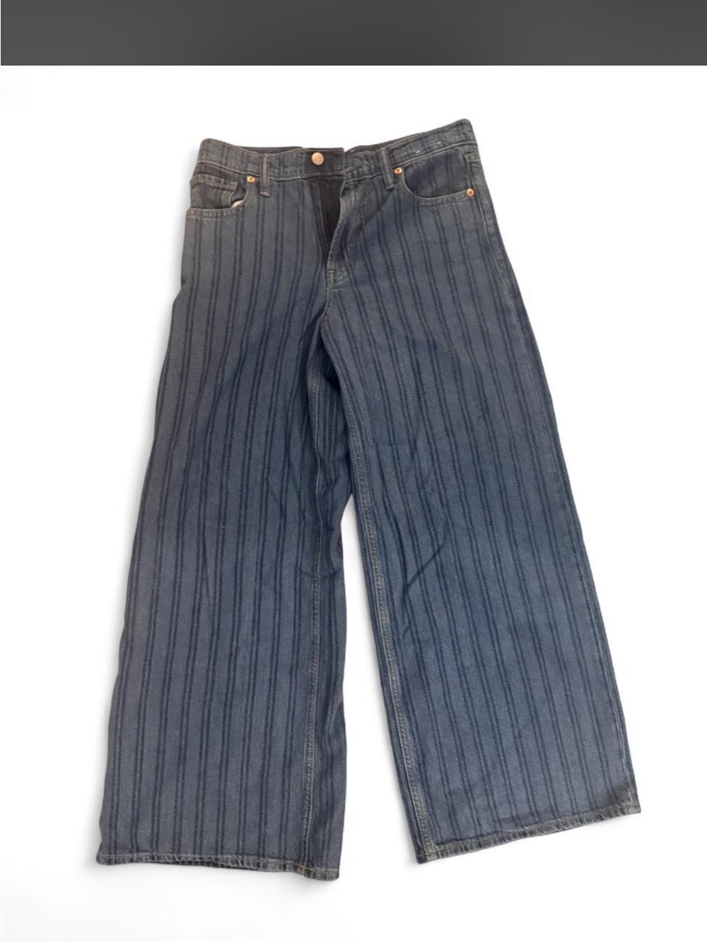 GAP Baggy Mid Rise Jeans in Dark Blue Denim